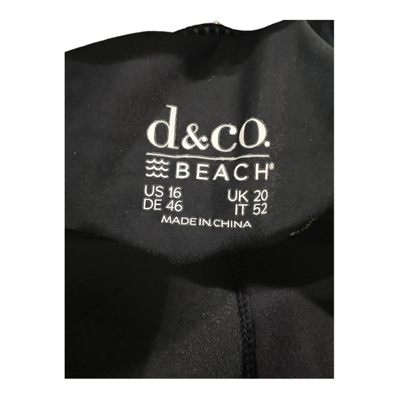 Denim & Co. Beach Printed Tropical Palm V-Neck Surplice Swim Dress Size 16 - Picture 11 of 14